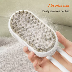 New Cat Dog Pet Spray Massage Brush One Button Steam Spray Folding Rotatable Floating Hair Bath Hair Removal Brush Comb