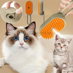 New Cat Dog Pet Spray Massage Brush One Button Steam Spray Folding Rotatable Floating Hair Bath Hair Removal Brush Comb